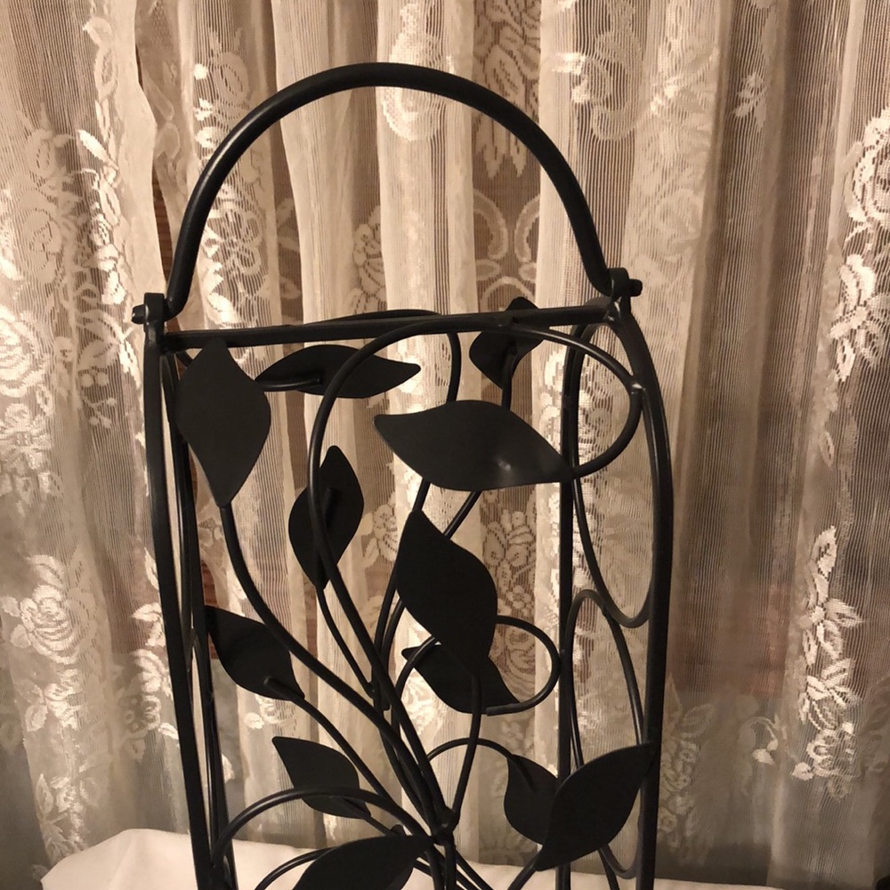 Vintage Wrought Iron Table Top Wine Rack - Picture 3 of 4